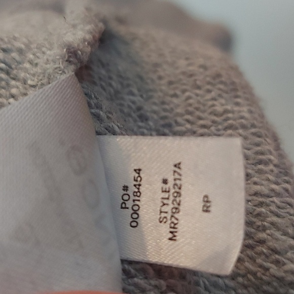 Vince French Terry Full Zip Hoodie Raglan Sleeve Front Pockets Size XL - Picture 10 of 11